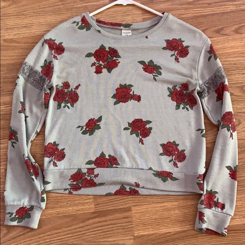 arizona rose long sleeve crop shirt